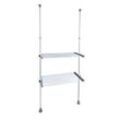 WENKO Teleskop-Garderobe Herkules Twin 50612100 grau Metall 73,0 - 120,0 x 165,0 - 300,0 cm