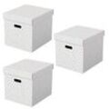3 Esselte Home Aufbewahrungsboxen 33,0 l weiß 32,0 x 36,5 x 31,5 cm