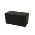 Echtwerk Sitztruhe SeatBox EW-SB-0470 schwarz Holz 76,0 cm