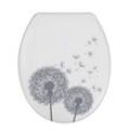 WENKO WC-Sitz mit Absenkautomatik Pusteblumen weiß