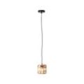 BRILLIANT Lampe, Crosstown Pendelleuchte 16cm holz hell/schwarz, Bambus/Metall, 1x A60, E27, 40W,Normallampen (nicht enthalten)