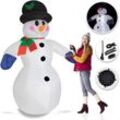 KESSER® Aufblasbarer Schneemann XXL 240cm LED-Beleuchtung Befestigungsmaterial Deko Schneemann Weihnachten , Weihnachtsdekoration , Figur, geräuscharmes Gebläse , witterungsbeständig IP44