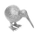 Brillibrum Dekofigur Kiwi Vogel Tier Deko Figur Laufvogel Tierfigur versilbert Neuseeland Glücksbringer Lila Gold Silber Schwarz Metall Dekoration Handarbeit