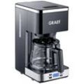 Graef FK 502 Kaffeemaschine Schwarz Fassungsvermögen Tassen=10 Timerfunktion, Glaskanne, Warmhaltefunktion, Display