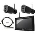 ABUS PPDF17000 + PPDF17520 + TVAC17 Funk-Überwachungskamera-Set 4-Kanal mit 2 Kameras 2304 x 1296 Pixel 2.4 GHz