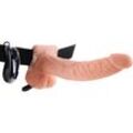 Umschnallvibrator „9" Vibrating Hollow Strap-on with Balls“, hohl