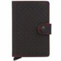 Secrid Miniwallet Perforated Kreditkartenetui RFID Leder 6,5 cm black-red
