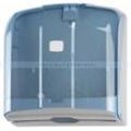 Handtuchspender Orgavente WAVE ABS/SAN grau-blau transparent für C, Z,-Faltung, Papierhandtücher, ca. 300 Blatt