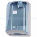 Toilettenpapierspender Orgavente WAVE ABS transparent blau Einzelblattsystem für ca. 300 Blätter Toilettenpapier