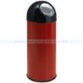 Mülleimer Bulletbin 55 L rot-schwarz Metall Abfallbehälter mit verzinktem Inneneimer