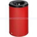 Papierkorb VAR Mülleimer feuersicher Stahlblech 110 L rot für optimalen Schutz pulverbeschichtet, inklusive Kopfteil