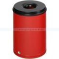 Papierkorb VAR Mülleimer feuersicher Stahlblech 50 L rot für optimalen Schutz pulverbeschichtet, inklusive Kopfteil
