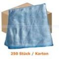 Glastuch MopKnight Fenstertuch 40 x 40 cm blau Karton 250 Stück, streifenfreie Reinigung, spezielles Webverfahren