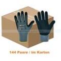 PU Handschuhe Optimate Opti Flex Gr. L 144 Paar/Karton Gr. 9, Nitrilschaumbeschichtet/PU, EN 388, EN 407