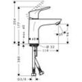 hansgrohe Waschtischmischer 100 Focus ohne Ablaufgarnitur chrom 31517000