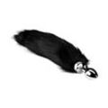 Buttplug with black Tail, 8,5 cm