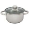 Kochtopf Edelstahl mit Glasdeckel 5,2 L 24 cm Topf Kochen