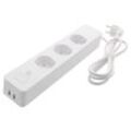 DELTACO Smart Home 3er Steckdosenleiste mit 2 USB Ports, weiß
