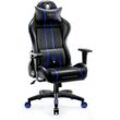 Diablo - X-One 2.0 Gaming Stuhl Computerstuhl ergonomischer Bürostuhl Gamer Chair Schreibtischstuhl Schwarz-Blau - Normal Size