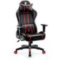 Diablo - X-One 2.0 Gaming Stuhl Computerstuhl ergonomischer Bürostuhl Gamer Chair Schreibtischstuhl Schwarz-Rot - King Size