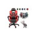 Gaming Stuhl Bürostuhl Racing Stuhl Chefsessel - Schreibtischstuhl Drehstuhl mit Schalensitz und Sportsitz - PC Stuhl Schwarz/Blau