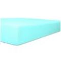 Kneer Easy Stretch Spannbetttuch für Matratzen bis 30 cm Höhe Qualität 25 Farbe aqua 90-100x190-220 cm