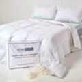 Bergangs-Bettdecke Wärmeklasse 3-4, Entenfeder- und Daunendecke, 260 x 220 cm - Weiß - Homescapes