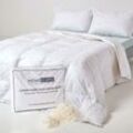 Bergangs-Bettdecke Wärmeklasse 3-4, Entenfeder- und Daunendecke, 135 x 200 cm - Weiß - Homescapes