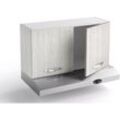 Küchenoberschrank Dunstabzugshaube 90x31xH48 cm Holz Weiß Alaska mit zwei Türen weiß