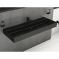 Aqua Bagno - Loft Air Keramik Waschbecken 100cm Möbel-Waschtisch schwarz matt