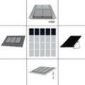 Mounting Systems - 1 reihiges schwarzes Befestigungssystem für Solarmodule zur Hochkant Verlegung für 4 Module für Flachdach