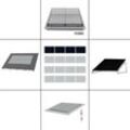 Mounting Systems - 1 reihiges Befestigungssystem für Solarmodule, Montage zur Quer Verlegung für 4 Module für Trapezblechdach