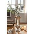 Vase Maison 49 cm hoch, aus Aluminium in silber im Antik Look, große Bodenvase, Blumenvase, Dekovase