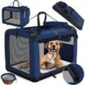 Hundebox Hundetransportbox faltbar Inkl.Hundenapf Transporttasche Hundetasche Transportbox für Haustiere, Hunde und Katzen Haustiertransportbox,