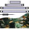24W led Aquarium mit timer Beleuchtung Einfach zu bedienen Aufsetzleuchte,50-70cm - Schwarz - Swanew