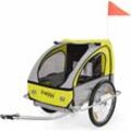 Froggy - Kinder Fahrradanhänger mit Federung + 5-Punkt Sicherheitsgurt Radschutz Anhänger für 1 bis 2 Kinder diverse Farben - Sunny