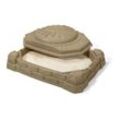 Naturally Playful Sandkasten mit Deckel Kunststoff Sand Kasten mit Abdeckung für Kinder - Braun - Step2