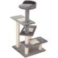 Kletterbaum Katzenbaum Spielbaum Katzenkratzbaum Treppe 5 Schichte Beige Grau 48 x 48 x 99,5 cm (LxBxH) - Beige und Grau - Pawhut