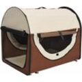 Hundebox faltbare Hundetransportbox Transportbox für Tier 2 Farben 5 Größen (xxl (97x71x76 cm), Kaffee) - Kaffee - Pawhut