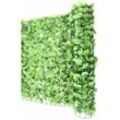 Balkonsichtschutz, Sichtschutz Windschutz Verkleidung für Balkon Terrasse Zaun 300x150cm Blatt hell - green
