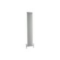 Heizkörper Regent - Vertikaler Röhrenheizkörper aus Stahl - 1500 x 290 mm - 2 Säuler - Weiß - Hudson Reed