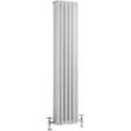 Heizkörper Regent - Vertikaler Röhrenheizkörper aus Stahl - 1800 x 290 mm - 3 Säuler - Weiß - Hudson Reed