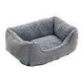 Hundebett Hundekissen Hundekorb Haustierbett Tierbett Hundesofa Hellgrau/Grau 90x70x20 cm