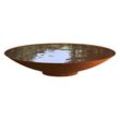 Wasserschale rund Corten-Stahl Rost braun/orange Wasserspiel verschiedene Größen 120x21 cm - Adezz