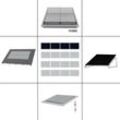 Mounting Systems - 1 reihiges Befestigungssystem für Solarmodule, Montage zur Quer Verlegung für 4 Module für Flachdach