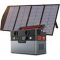 Allpowers - Tragbares Kraftwerk, Solargenerator, Batterie, mobiler Stromspeicher, 606 Wh, 700 w, mit Solarpanel 140 w, für Outdoor, Garten, Party,