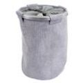 Wäschesammler MCW-C34, Laundry Wäschekorb Wäschebox Wäschesack Wäschebehälter mit Netz, 55x39cm 65l ~ cord grau