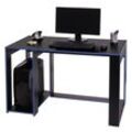 Schreibtisch MCW-J26, Computertisch Bürotisch, 120x60x76cm ~ schwarz-blau