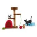 Schleich® Spielfigur FARM WORLD, Spielspaß für niedliche Katzen (42501), (Set), bunt