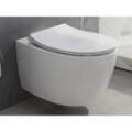 Aqua Bagno - spülrandlose Toilette Hänge wc weiss matt inkl. Softclose Deckel